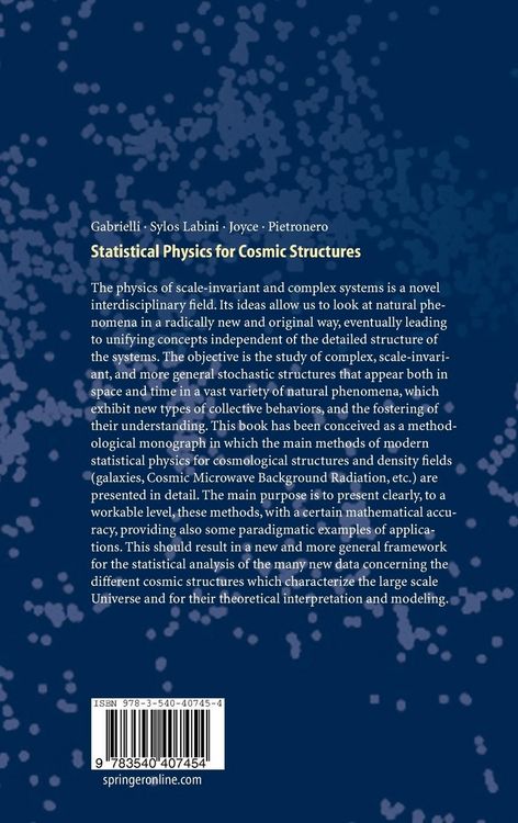 Produktbild: Statistical Physics for Cosmic Structures