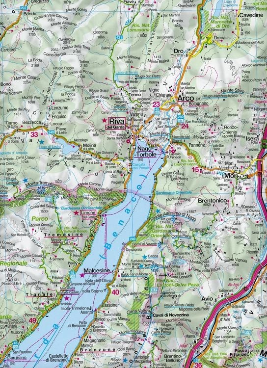 Produktbild: KOMPASS Autokarte Gardasee, Iseosee 1:125.000