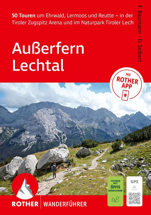 Produktbild: ROTHER Wanderf&uuml;hrer Au&szlig;erfern - Lechtal. 50 Touren um Ehrwald, Lermoos und Reutte &ndash; in der Tiroler Zugspitz Arena und im Naturpark Tiroler Lech