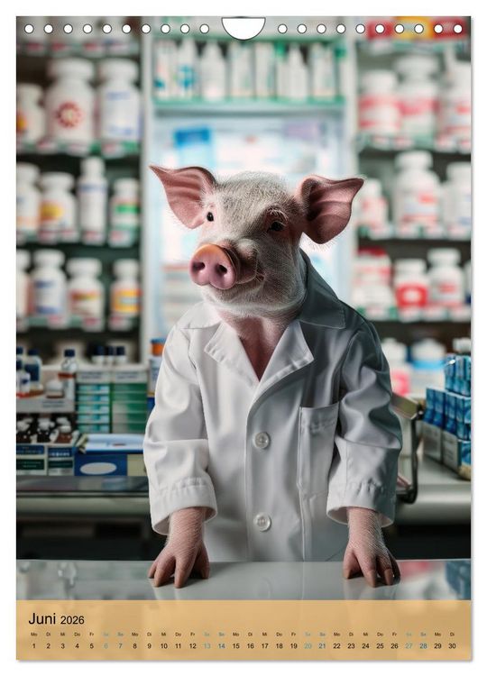 Produktbild: Der tierisch lustige Apotheker-Kalender (Wandkalender 2026 DIN A4 hoch), CALVENDO Monatskalender