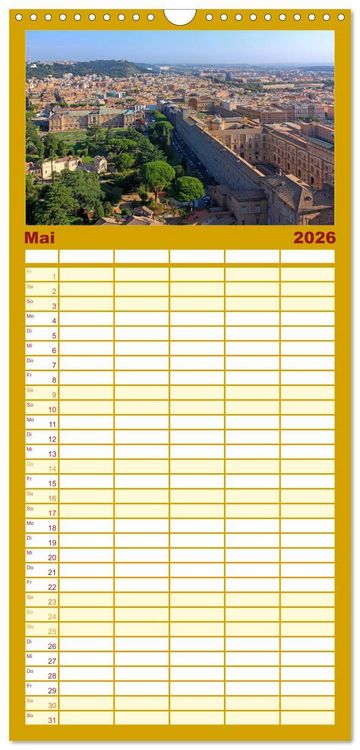 Produktbild: Familienplaner 2026 - Rom - Monumente f&uuml;r die Ewigkeit mit 5 Spalten (Wandkalender, 21 x 45 cm) CALVENDO