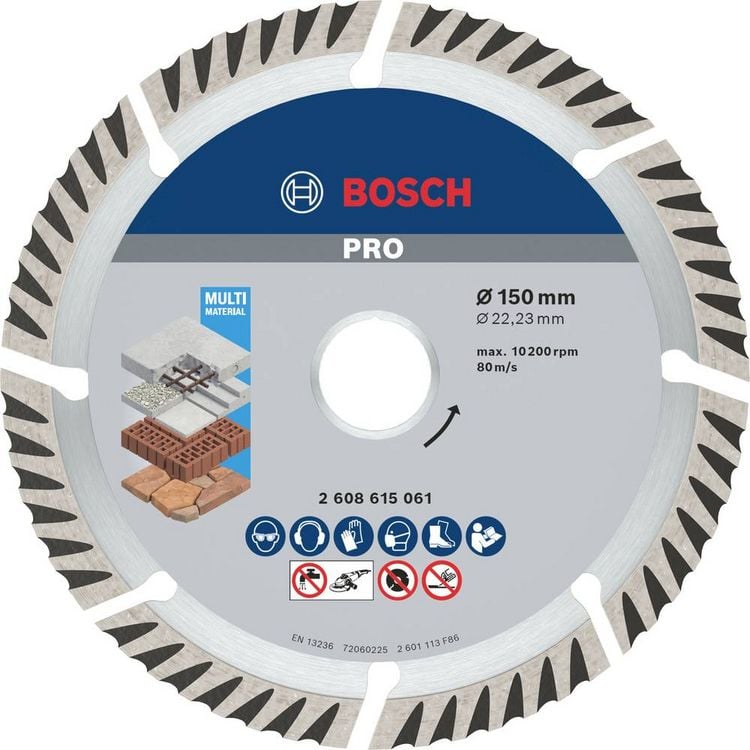 Produktbild: Bosch Accessories 2608615061 Standard for Universal Speed Diamanttrennscheibe Durchmesser 150 mm Bohrungs-&Oslash; 22.23 mm 1 St.