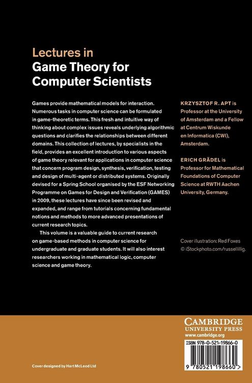 Produktbild: Lectures in Game Theory for Computer Scientists