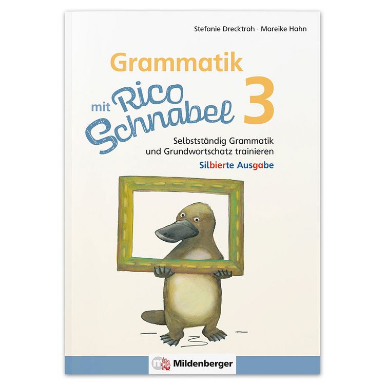 Produktbild: Grammatik mit Rico Schnabel, Klasse 3 - silbierte Ausgabe