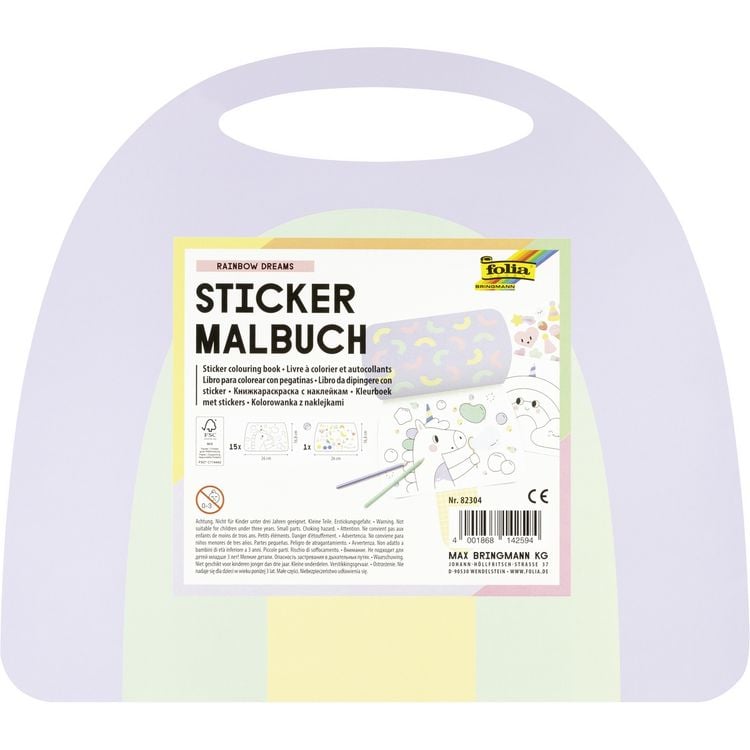 Produktbild: folia Sticker Malbuch Rainbow Dreams 15 Seiten