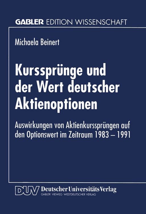 Produktbild: Kursspr&uuml;nge und der Wert deutscher Aktienoptionen