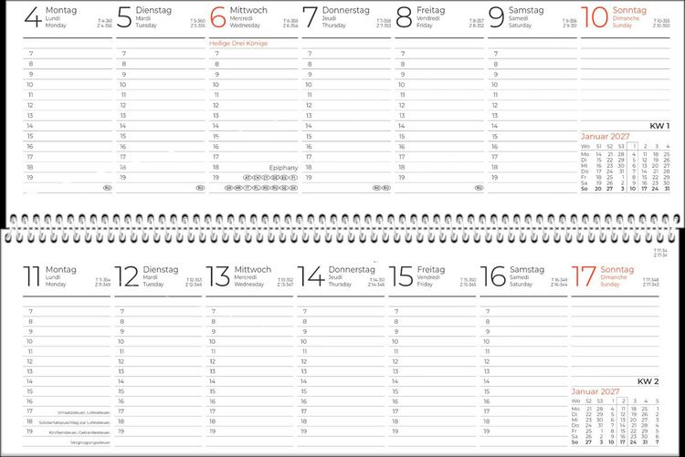 Produktbild: Tischkalender Classic blue 2027