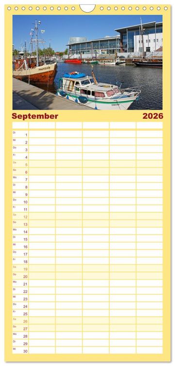 Produktbild: Familienplaner 2026 - Ansichten von Bremen und Bremerhaven mit 5 Spalten (Wandkalender, 21 x 45 cm) CALVENDO