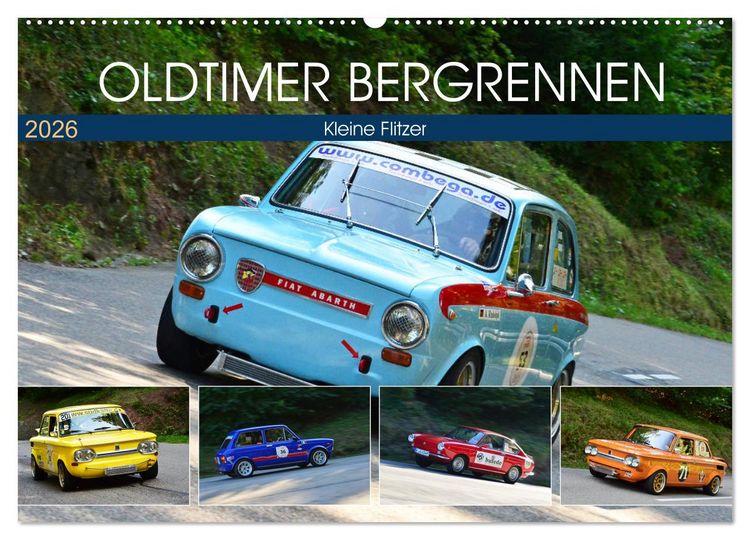 Produktbild: OLDTIMER BERGRENNEN - Kleine Flitzer (Wandkalender 2026 DIN A2 quer), CALVENDO Monatskalender