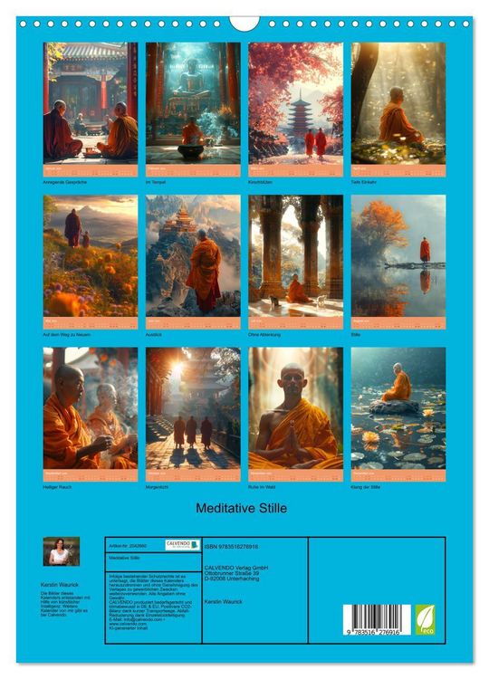 Produktbild: Meditative Stille (Wandkalender 2026 DIN A3 hoch), CALVENDO Monatskalender