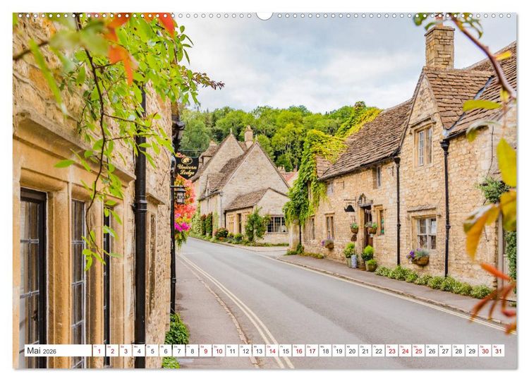 Produktbild: Die englischen Cotswolds (Wandkalender 2026 DIN A2 quer), CALVENDO Monatskalender