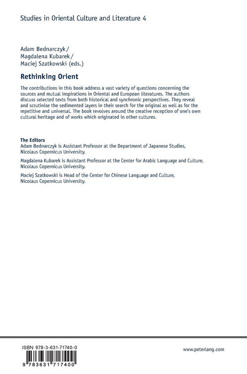 Produktbild: Rethinking Orient