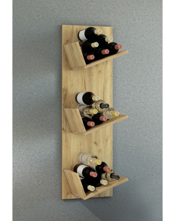 Produktbild: Holz Weinregal Wandregal Flaschen Wein Vinosi