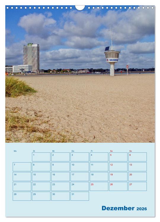 Produktbild: Priwall bei Travem&uuml;nde &ndash; Terminplaner (Wandkalender 2026 DIN A3 hoch), CALVENDO Monatskalender