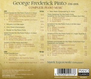 Produktbild: Pinto:Complete Piano Music