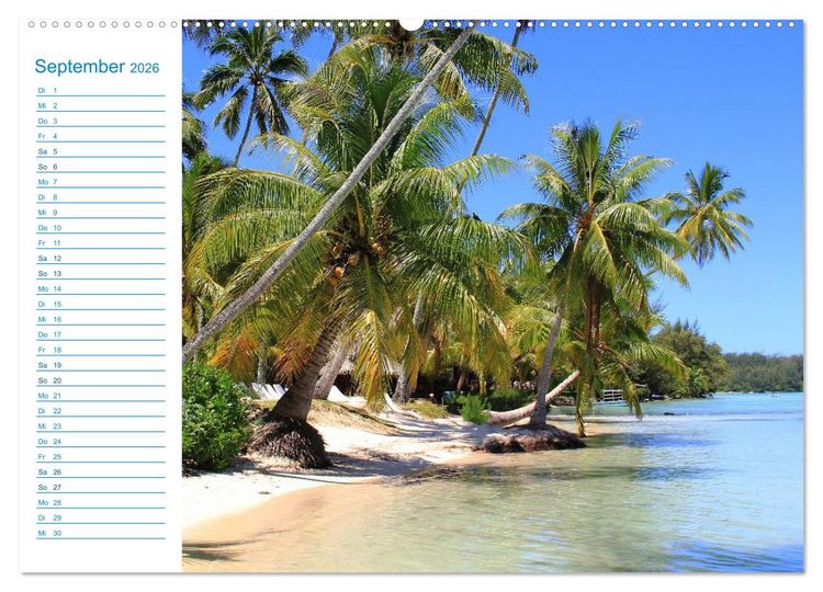 Produktbild: Franz&ouml;sisch-Polynesien - Trauminseln im S&uuml;dpazifik (Wandkalender 2026 DIN A2 quer), CALVENDO Monatskalender