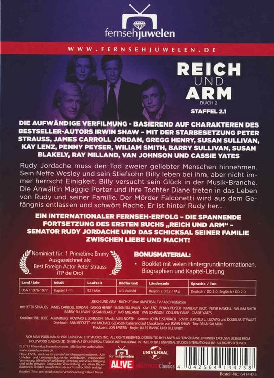 Produktbild: Reich & Arm - Staffel 2.1 [3 DVDs]