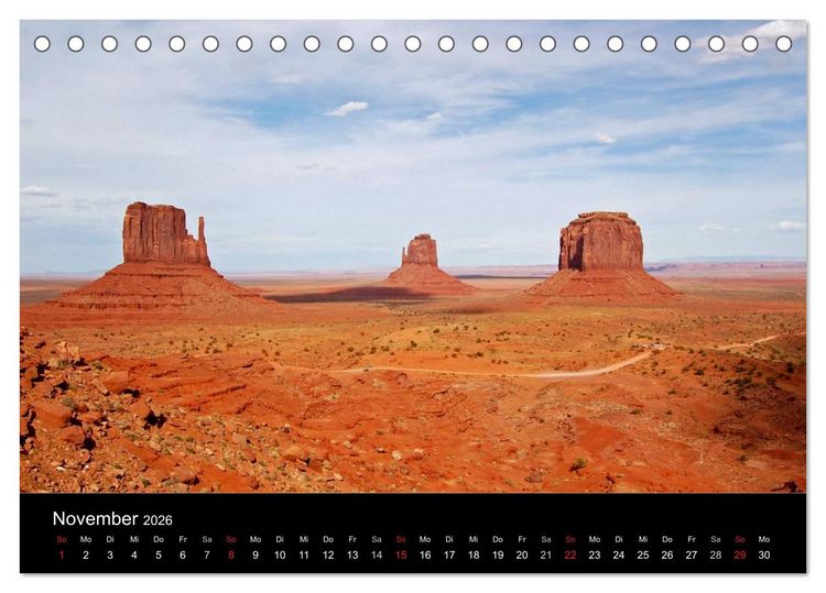Produktbild: USA Landscapes (Tischkalender 2026 DIN A5 quer), CALVENDO Monatskalender