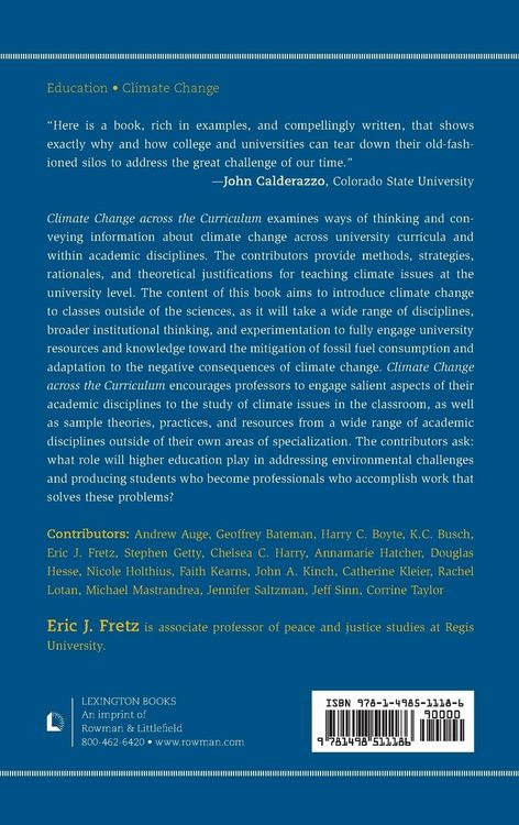 Produktbild: Climate Change across the Curriculum