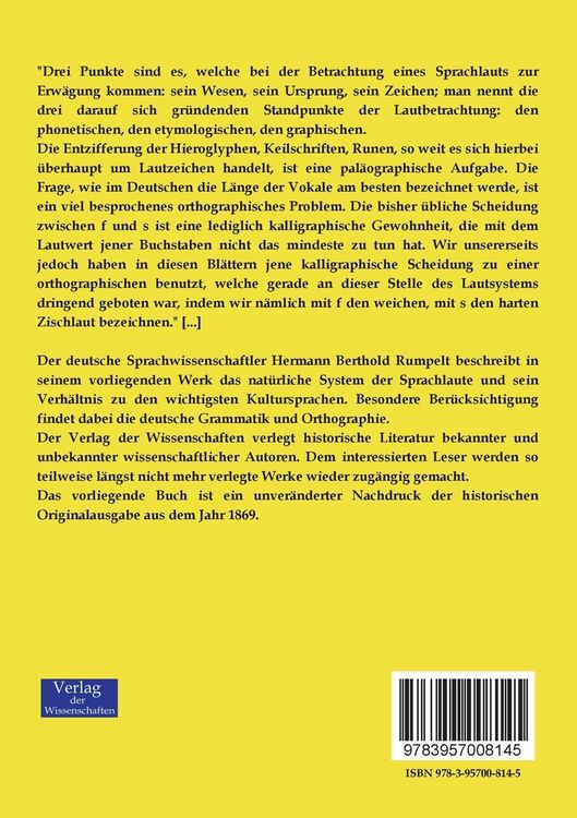 Produktbild: Das System der Sprachlaute und sein Verh&auml;ltnis zu den wichtigsten Kultursprachen