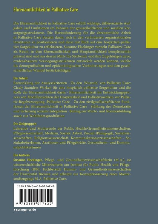 Produktbild: Ehrenamtlichkeit in Palliative Care