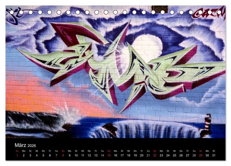 Produktbild: Graffiti - Kunst aus der Dose (Tischkalender 2026 DIN A5 quer), CALVENDO Monatskalender