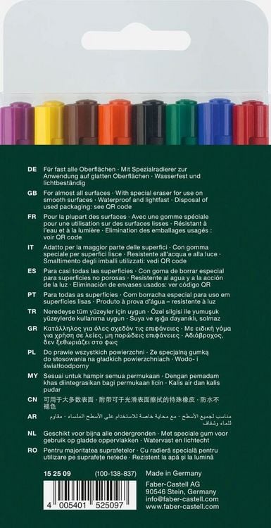 Produktbild: Faber-Castell Marker Multimark 1525 M permanent, 8er Set