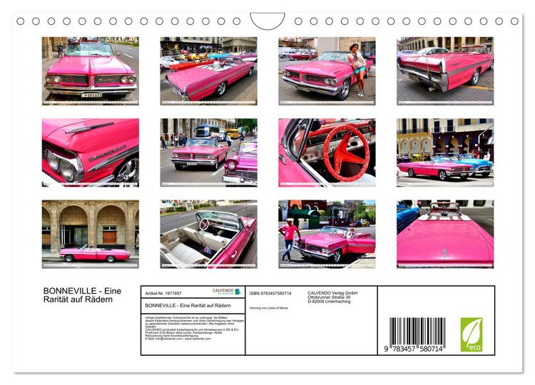 Produktbild: BONNEVILLE - Eine Rarit&auml;t auf R&auml;dern (Wandkalender 2026 DIN A4 quer), CALVENDO Monatskalender