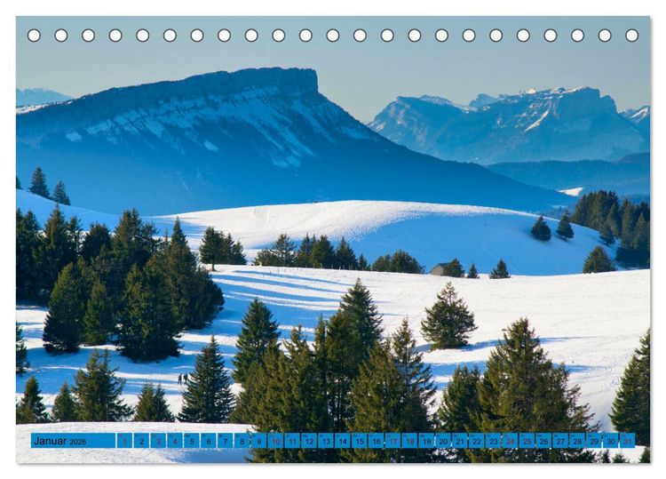 Produktbild: Frankreichs Alpenregionen (Tischkalender 2026 DIN A5 quer), CALVENDO Monatskalender