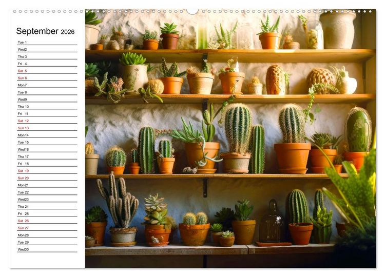Produktbild: Cacti Wonderland (Wall Calendar 2026 DIN A2 landscape), CALVENDO 12 Month Wall Calendar
