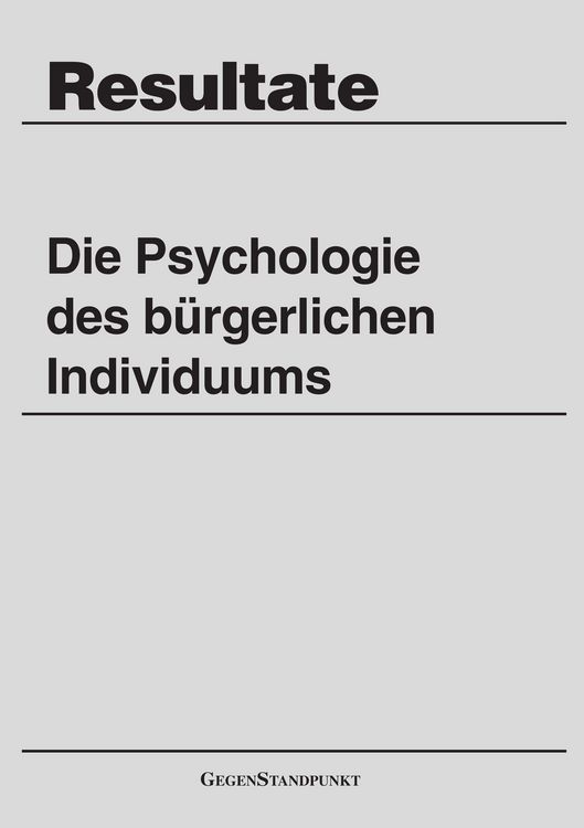 Produktbild: Die Psychologie des b&uuml;rgerlichen Individuums