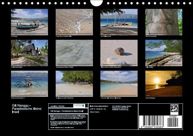 Produktbild: Gili Nanggu - Paradiesische kleine Insel (Wandkalender immerw&auml;hrend DIN A4 quer)