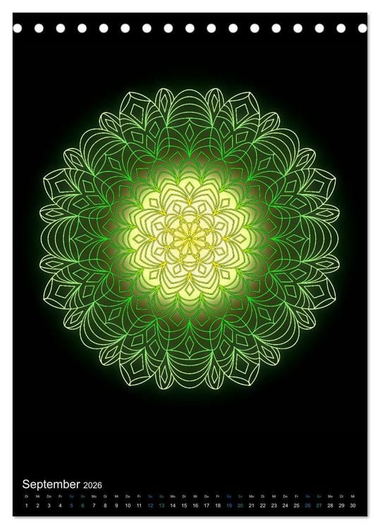 Produktbild: Mandala-Kalender 2026 (Tischkalender 2026 DIN A5 hoch), CALVENDO Monatskalender