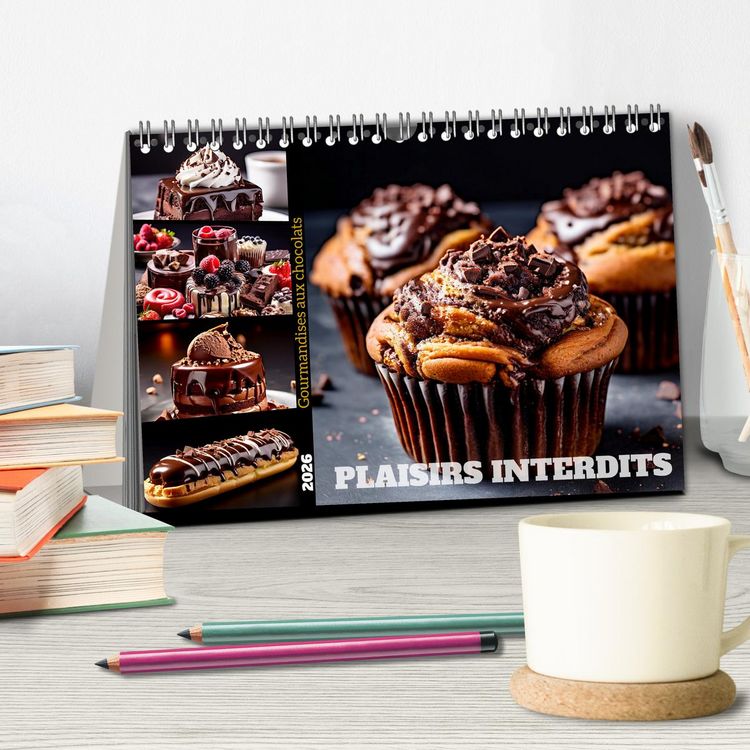 Produktbild: Plaisirs interdits (Calendrier de bureau 2026 DIN A5 vertical), CALVENDO calendrier mensuel