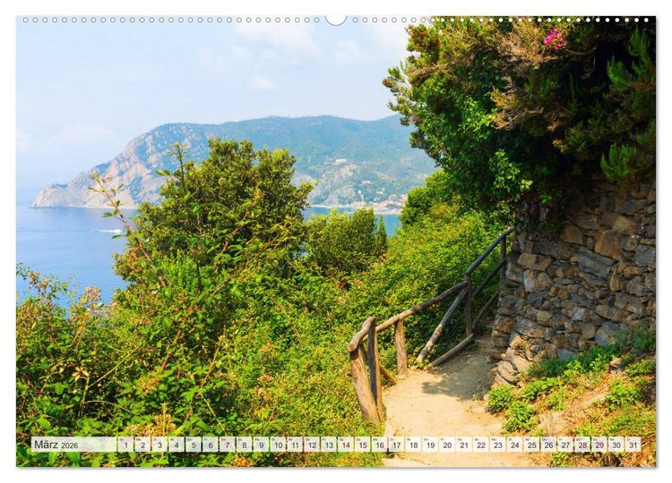 Produktbild: Cinque Terre - F&uuml;nf malerische D&ouml;rfer an der ligurischen K&uuml;ste (Wandkalender 2026 DIN A2 quer), CALVENDO Monatskalender