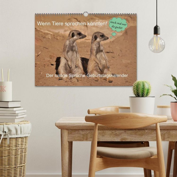 Produktbild: Wenn Tiere Sprechen k&ouml;nnten! Der lustige Spr&uuml;che Geburtstagskalender (Wandkalender 2027 DIN A3 quer), CALVENDO Monatskalender