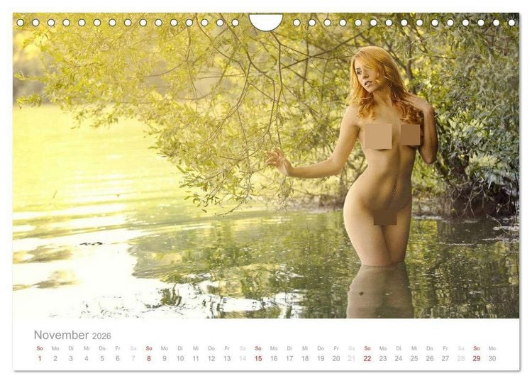 Produktbild: Wasser und Nymphen - Akt am Wasser (Wandkalender 2026 DIN A4 quer), CALVENDO Monatskalender