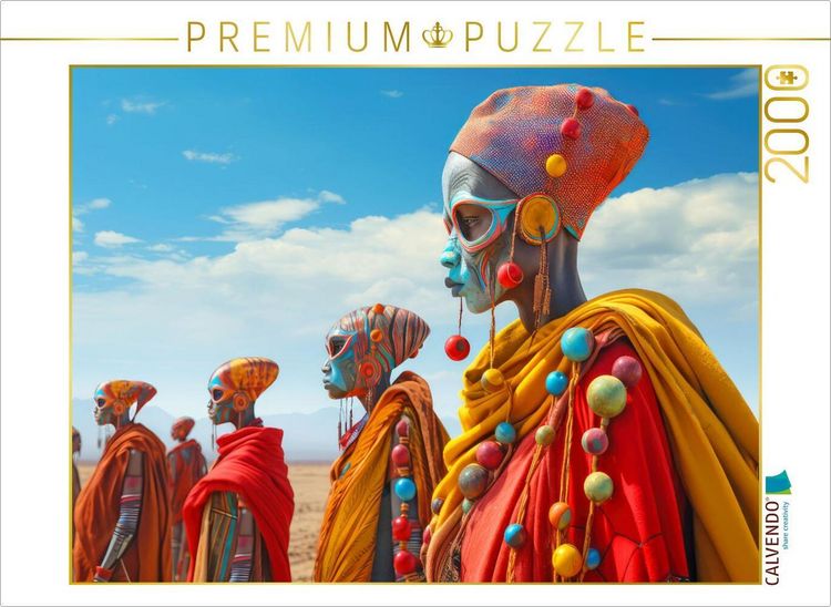 Produktbild: CALVENDO Puzzle Surrealismus trifft Massai-Kultur | 2000 Teile Lege-Gr&ouml;&szlig;e 90x67cm Foto-Puzzle f&uuml;r gl&uuml;ckliche Stunden