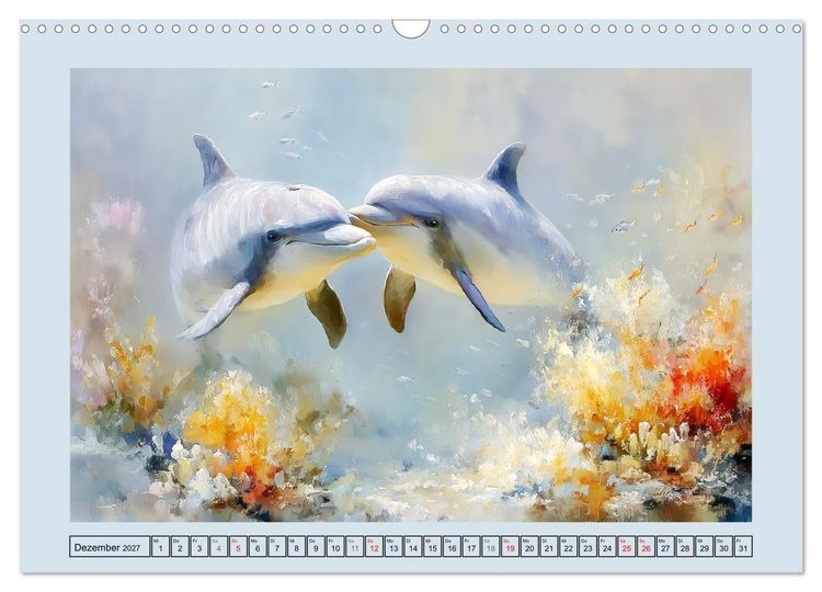 Produktbild: Delfine. Botschafter und T&auml;nzer der Meere (Wandkalender 2027 DIN A3 quer), CALVENDO Monatskalender