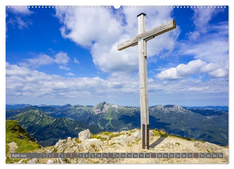 Produktbild: Wanderziele rund um Oberstdorf (hochwertiger Premium Wandkalender 2026 DIN A2 quer), Kunstdruck in Hochglanz