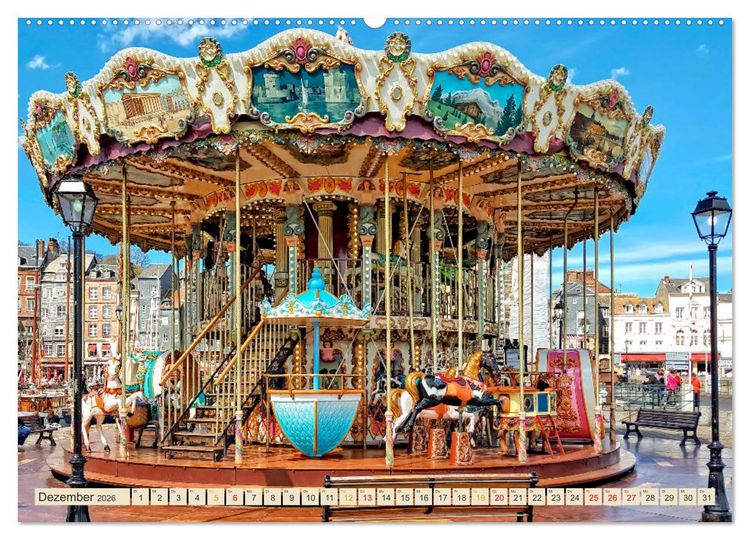 Produktbild: Honfleur - Bezauberndes Frankreich (hochwertiger Premium Wandkalender 2026 DIN A2 quer), Kunstdruck in Hochglanz