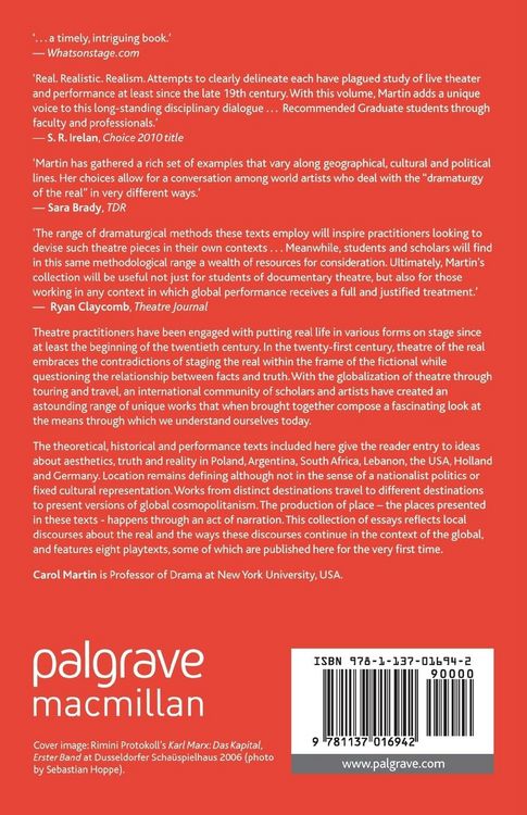 Produktbild: Dramaturgy of the Real on the World Stage