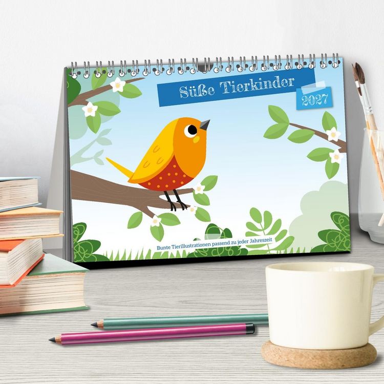 Produktbild: S&uuml;&szlig;e Tierkinder (Tischkalender 2027 DIN A5 quer), CALVENDO Monatskalender