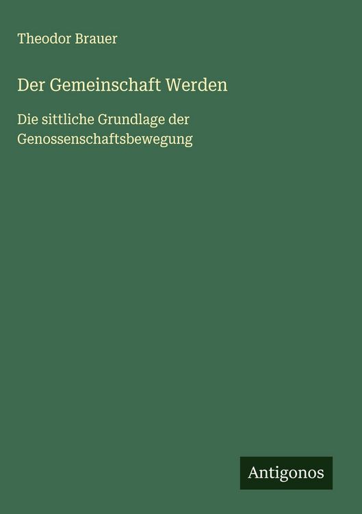 Produktbild: Der Gemeinschaft Werden