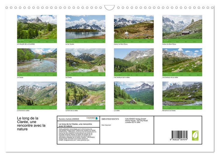 Produktbild: Le long de la Clar&eacute;e, une rencontre avec la nature (Calendrier mural 2026 DIN A3 vertical), CALVENDO calendrier mensuel