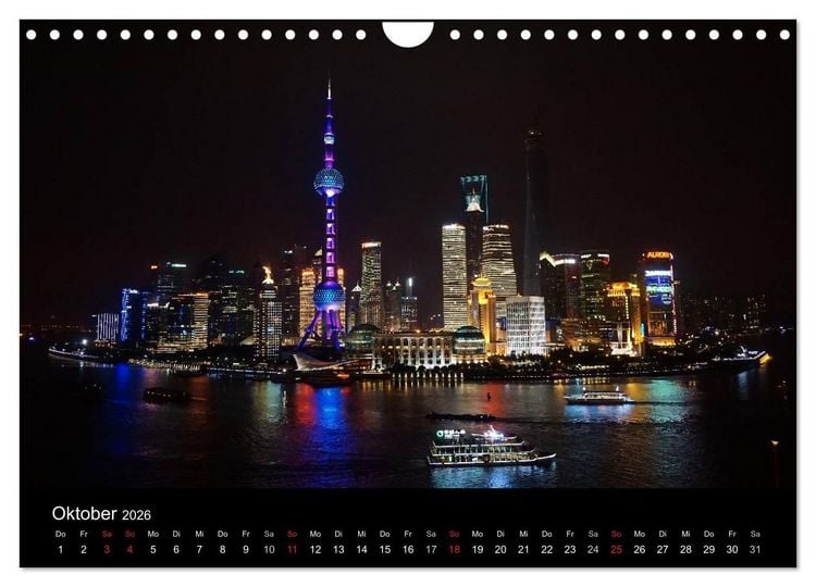 Produktbild: China 2026 - Metropolen und Landschaften (Wandkalender 2026 DIN A4 quer), CALVENDO Monatskalender
