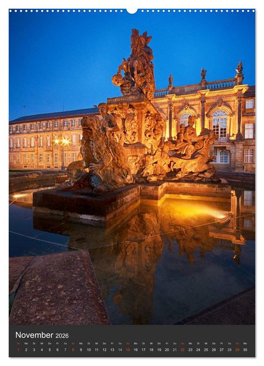 Produktbild: Bayreuth 2026 (Wandkalender 2026 DIN A2 hoch), CALVENDO Monatskalender