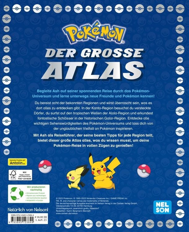 Produktbild: Pok&eacute;mon Handbuch: Der gro&szlig;e Atlas