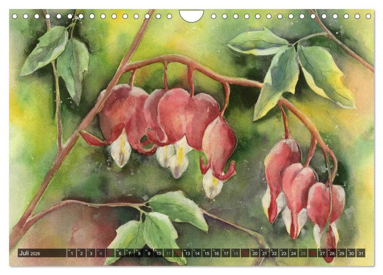 Produktbild: Garten Aquarelle (Wandkalender 2026 DIN A4 quer), CALVENDO Monatskalender
