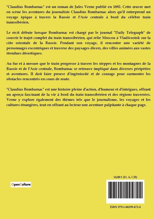 Produktbild: Claudius Bombarnac